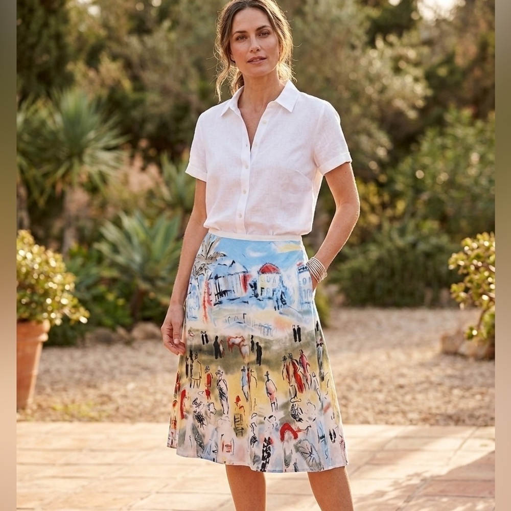 Uniform JohnPaulRichard | Multicolor A-Line Skirt | Sz 12